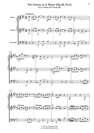 Trio Sonata in A Major (Op.10, Nr.1)