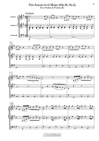 Trio Sonata in G Major (Op.10, Nr.2)