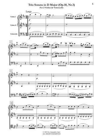 Trio Sonata in D Major (Op.10, Nr.3)