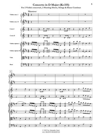 Concerto in D Major (Kr.155)