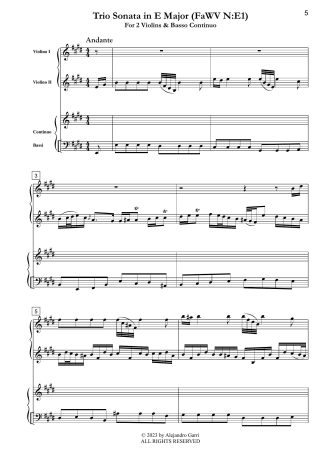 Trio Sonata in E Major (FaWV N:E1)