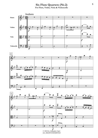 Six Flute Quartets (Nr.2)