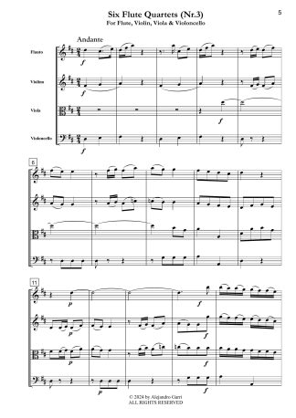 Six Flute Quartets (Nr.3)