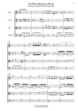 Six Flute Quartets (Nr.5)