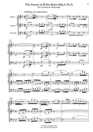 Trio Sonata in B-flat Major (Op.3, Nr.1)
