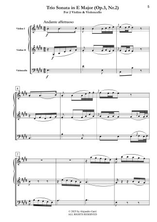 Trio Sonata in E Major (Op.3, Nr.2)