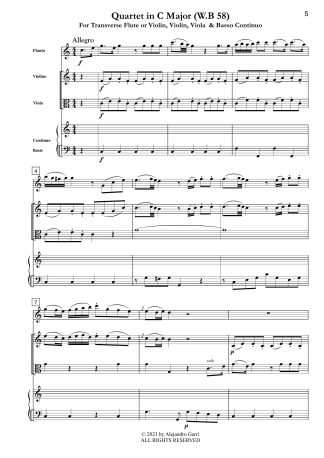 Flute Quartet in C Major (W.B 58)