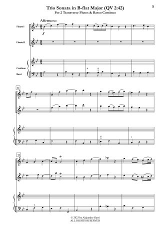 Trio Sonata in B-flat Major (QV 2:42)