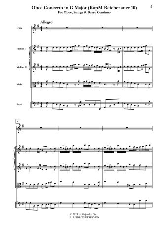 Oboe Concerto in G Major (KapM Reichenauer 9)