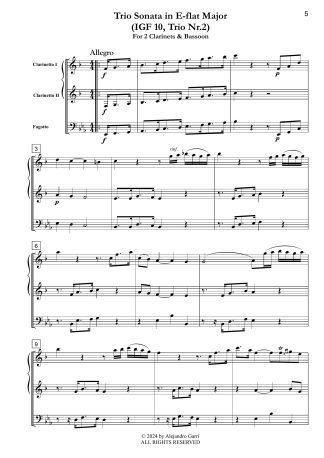Trio Sonata in E-flat Major (IGF 10, Trio Nr.2)