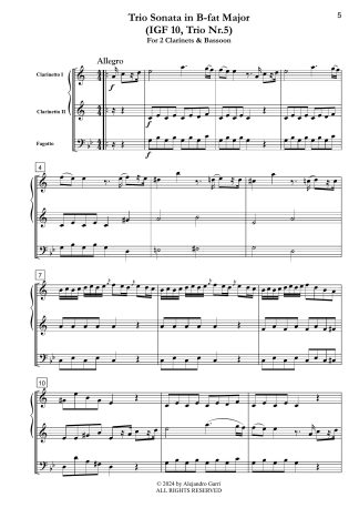 Trio Sonata in B-flat Major (IGF 10, Trio Nr.5)