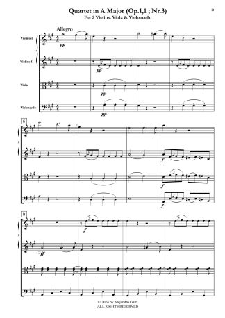 Quartet in A Major (Op.1,1; Nr.3)