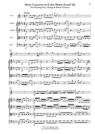 Horn Concerto in E-flat Major (Lund 12)