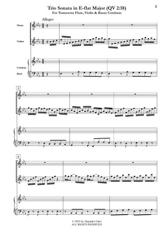Trio Sonata in E-flat Major (QV 2:18)