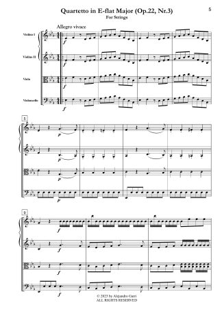 Quartetto in E-flat Major (Op.22, Nr.3)