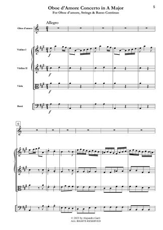 Oboe d’Amore Concerto in A Major