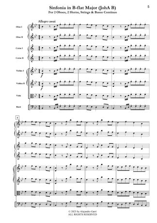 Sinfonia in B-flat Major (I-Catalogue Number IPA 26), Second Revised Edition