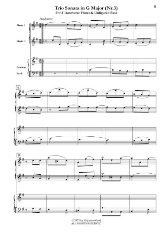 Trio Sonata in G Major (Nr.3, GroT 3787)