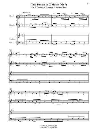 Trio Sonata in G Major (Nr.7, GroT 3790-G)