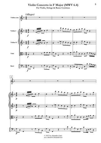 Violin Concerto in F Major (MWV 6.4)