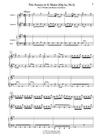 Trio Sonata in G Major (Op.1a, Nr.1)