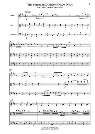 Trio Sonata in D Major (Op.20, Nr.3)