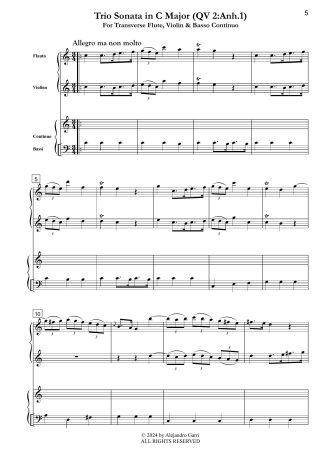 Trio Sonata in C Major (QV 2:Anh.1)