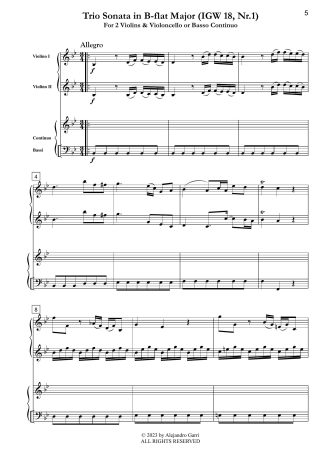 Trio Sonata in B-flat Major (IGW 18, Nr.1)