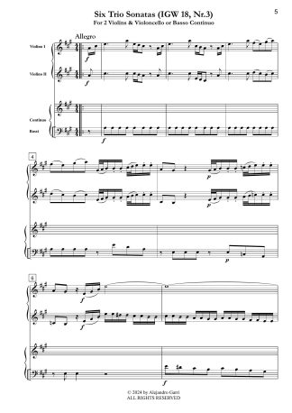 Trio Sonata in A Major (IGW 18, Nr.3)