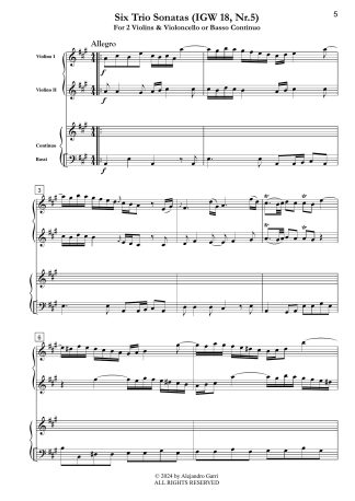 Trio Sonata in A Major (IGW 18, Nr.5)