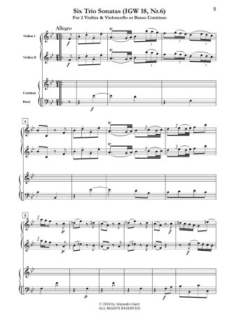 Trio Sonata in B-flat Major (IGW 18, Nr.6)
