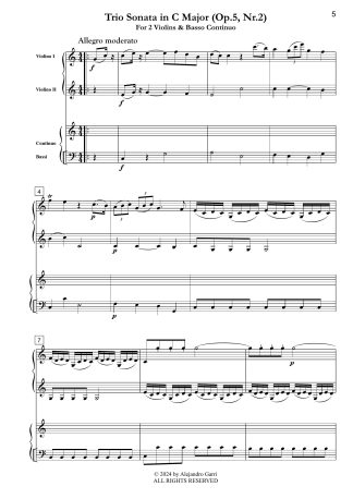 Trio Sonata in C Major (Op.5, Nr.2)