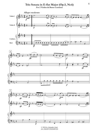 Trio Sonata in E-flat Major (Op.5, Nr.6)