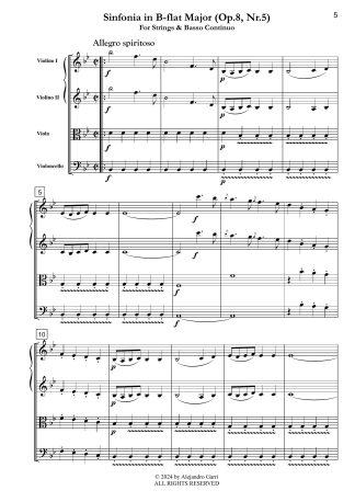 Sinfonia in B-flat Major (Op.8, Nr.5)
