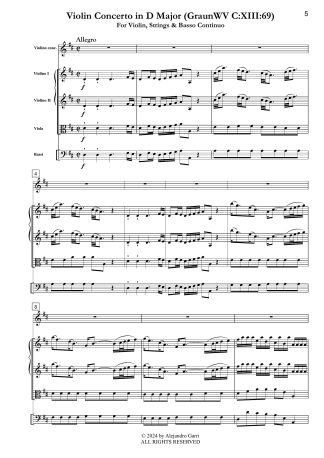 Violin Concerto in D Major (GraunWV C:XIII:69)