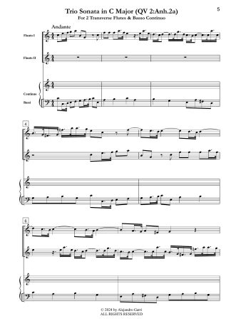Trio Sonata in C Major (QV 2:Anh.2a)