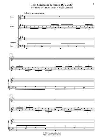 Trio Sonata in E minor (QV 2:20)
