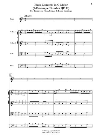 Flute Concerto in G Major(I-Catalogue Number IJF 39)