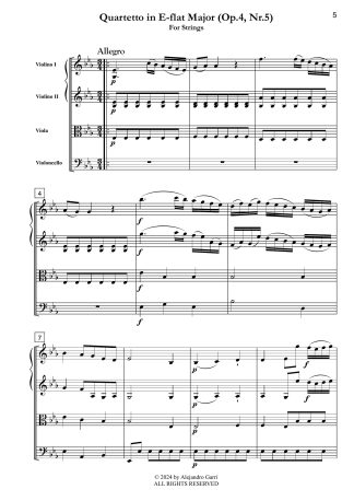 Quartetto in E-flat Major (Op.4, Nr.5)