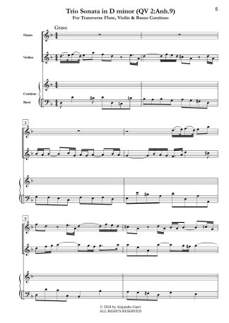 Trio Sonata in D minor (QV 2: Anh.9)