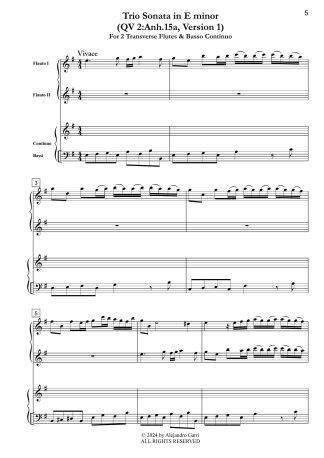 Trio Sonata in E minor (QV 2:Anh.15a, Version 1)