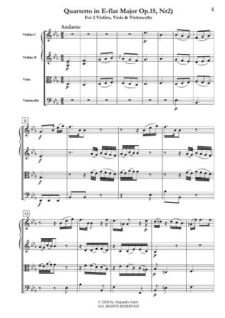 Quartetto in E-flat Major (Op.15, Nr.2)