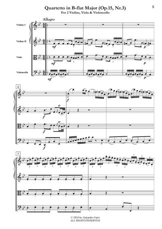 Quartetto in B-flat Major (Op.15, Nr.3)