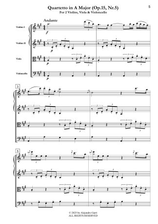 Quartetto in A Major (Op.15, Nr.5)