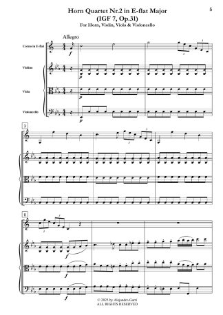 Horn Quartet Nr. 2 in E-flat Major (IGF 7, Op.31)