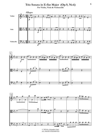 Trio Sonata in E-flat Major (Op.9, Nr.6)