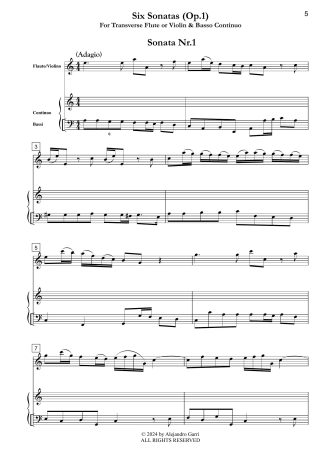 Six Sonatas, Op.1, in 3 Volumes, Volume Nr.1