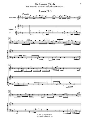 Six Sonatas, Op.1, in 3 Volumes, Volume Nr.2