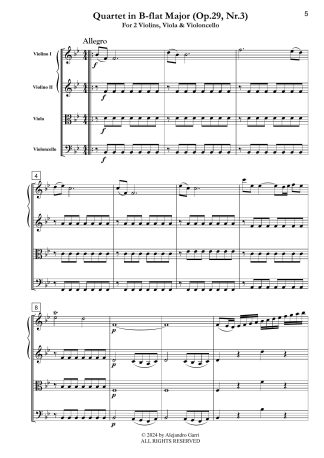 Quartet in B-flat Major (Op.29, Nr.3)