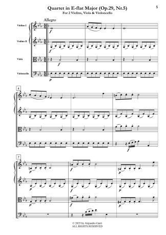 Quartet in E-flat Major (Op.29, Nr.5)